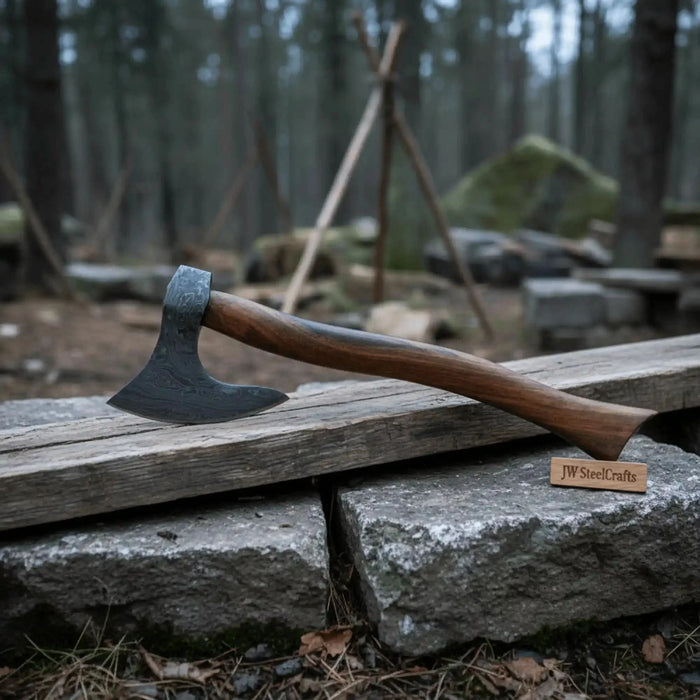 Set of Two Bearded Axes 20 Inch Curved Handles