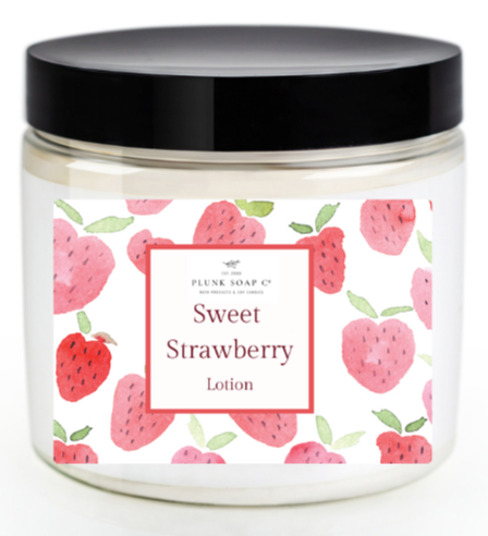 Strawberry Scented Hand and Body Lotion:  Free Shipping