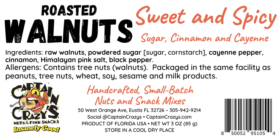 Sweet & Spicy Roasted Walnuts
