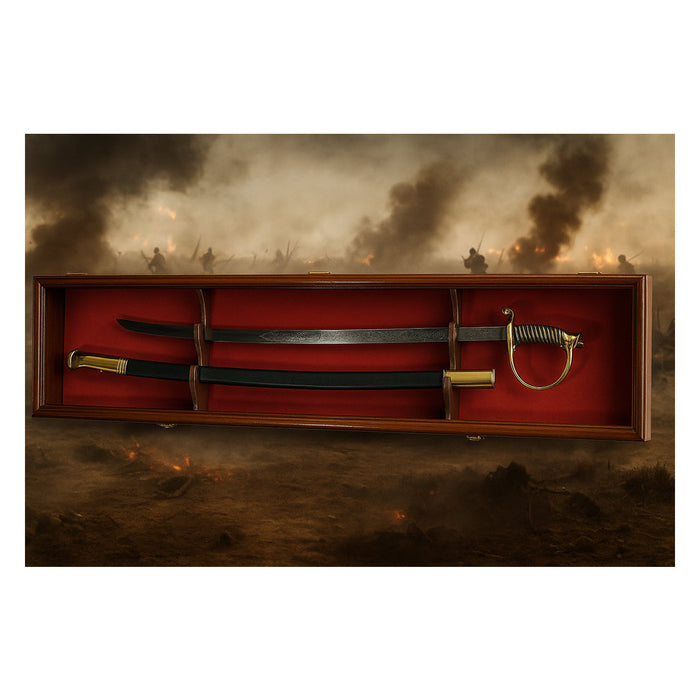 1 Sword Display Case Cabinet Stand Holder Wall Rack Box