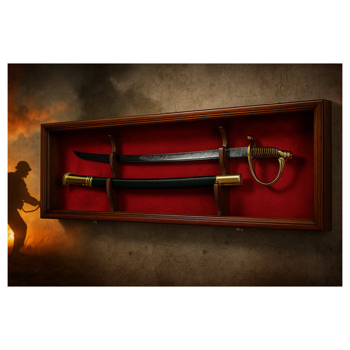 1 Sword Display Case Cabinet Stand Holder Wall Rack Box