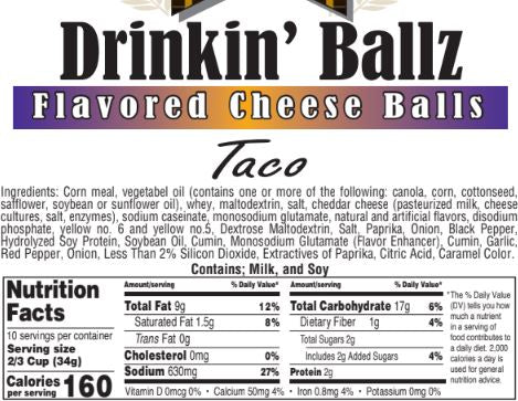 Taco Flavored Cheese Balls