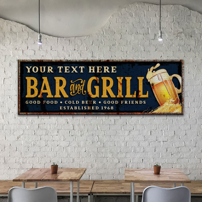 Bar And Grill Sign Vi