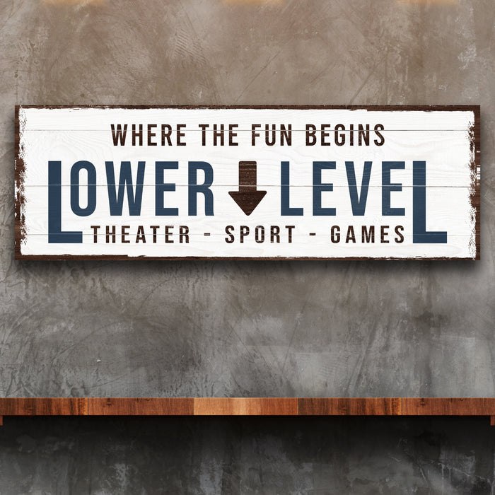 Lower Level Sign Custom Bar Signs For Home Bar Ideal For Personalized Basement Bar Sign