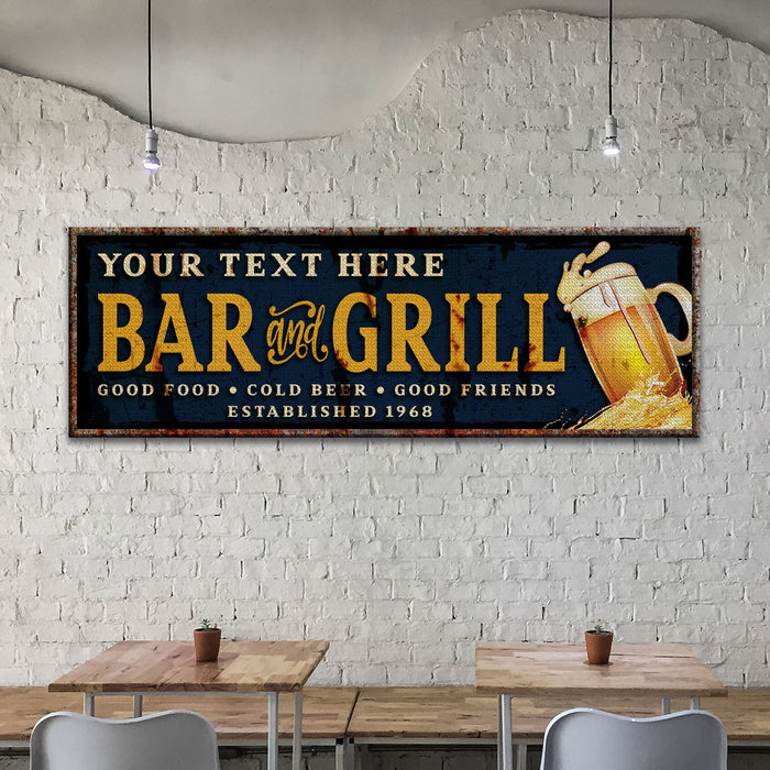 Bar And Grill Sign Vi