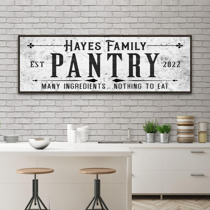 Many Ingredients Nothing To Eat Pantry Sign
