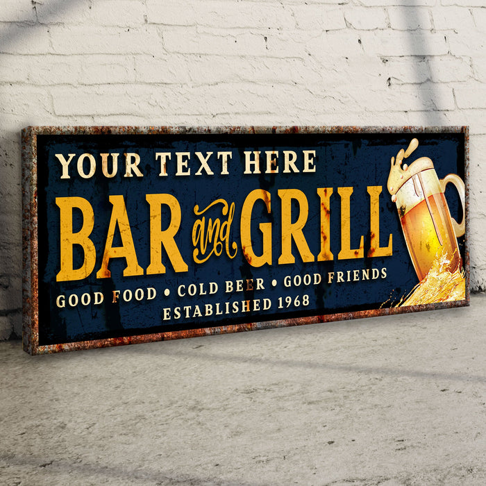 Bar And Grill Sign Vi