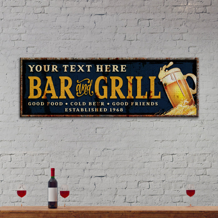 Bar And Grill Sign Vi
