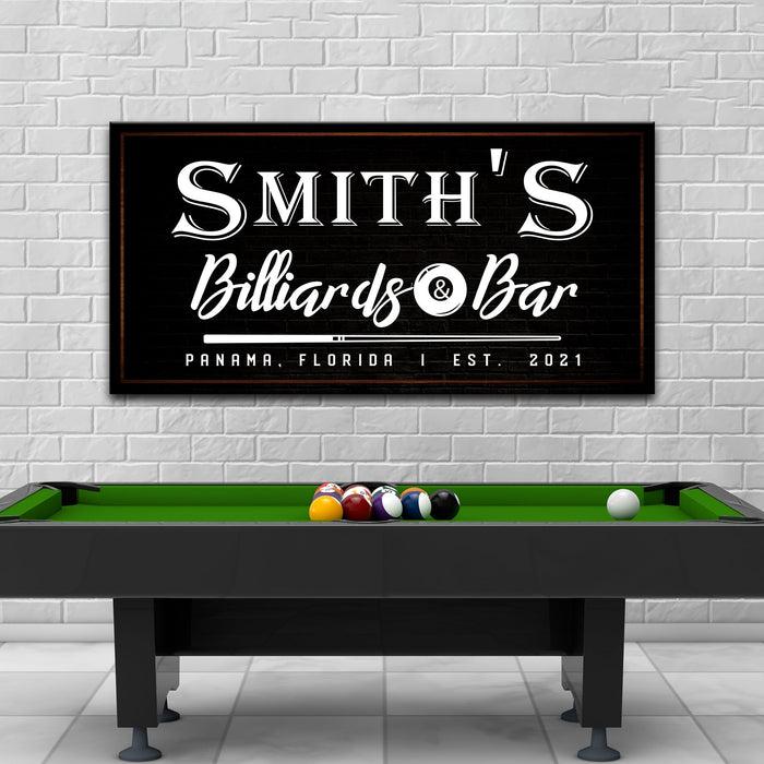 Billiards And Bar Sign Ii