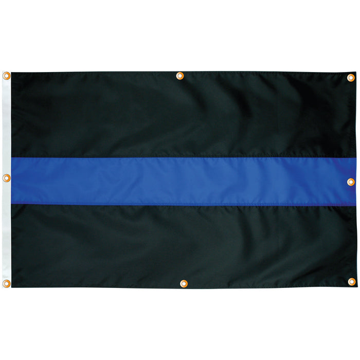 Sewn Thin Blue Line Flag (Original Design) with Grommets Along Edges for Wall Hanging