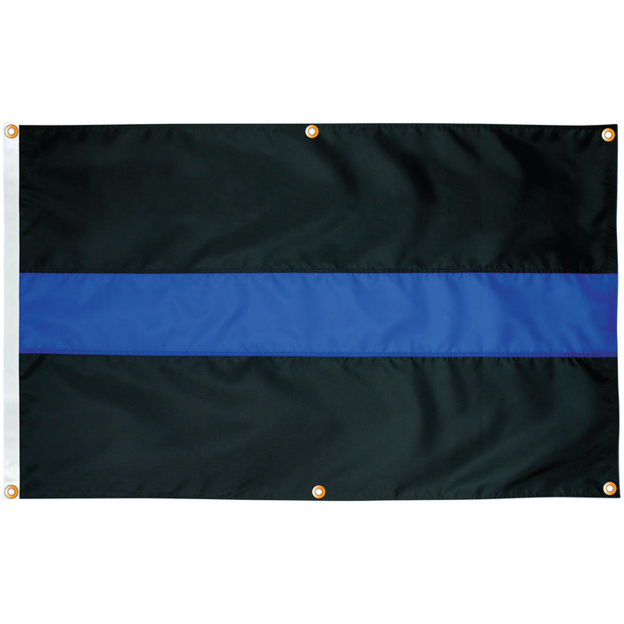 Sewn Thin Blue Line Flag (Original Design) with Grommets Along Edges for Wall Hanging