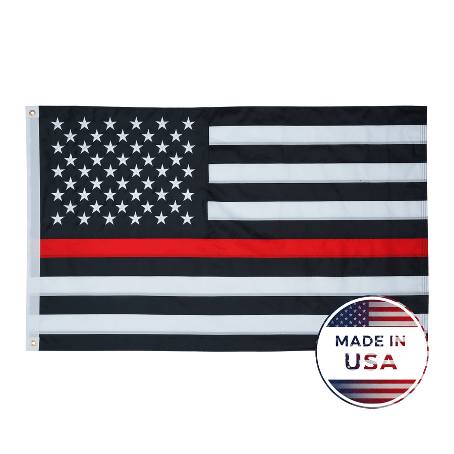 Thin Red Line American Flag shown flat