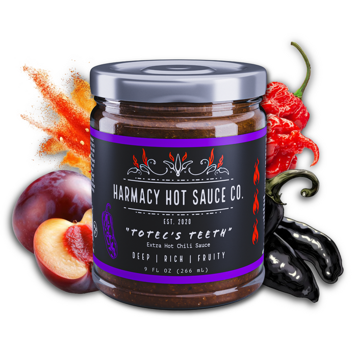 Totec's Teeth - Extra Hot Pasilla & Plum (9oz)