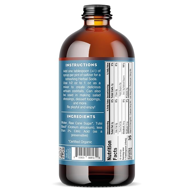 Tulsi Basil Simple Syrup - Organic
