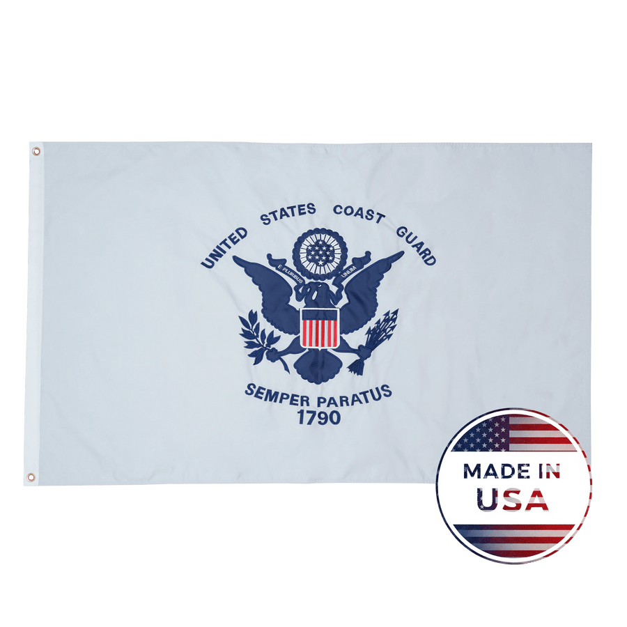 U.S. Coast Guard Flag shown flat