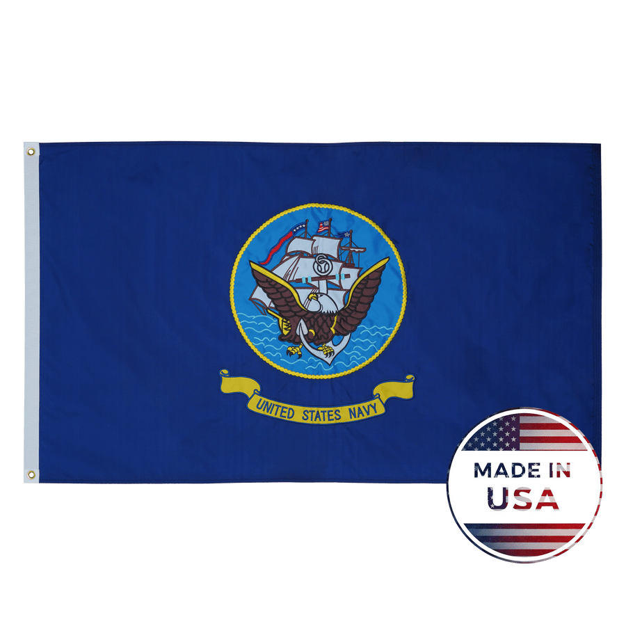 U.S. Navy Flag shown flat