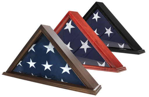 Flags Connections US Made Flag Case for 3' x 5' Flag ,Cherry Finish, , The Military Gift Store, 4 x 6 flag Display Case