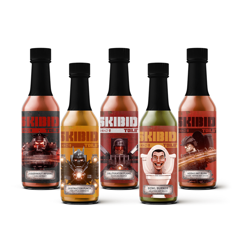 Skibidi Toilet Hot Sauce 5-Pack