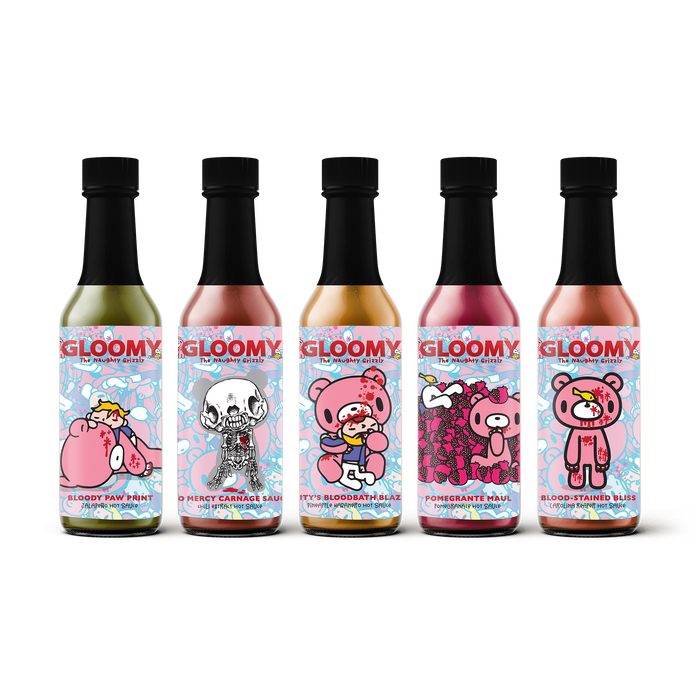 Gloomy the Naughty Grizzly Hot Sauce 5-Pack