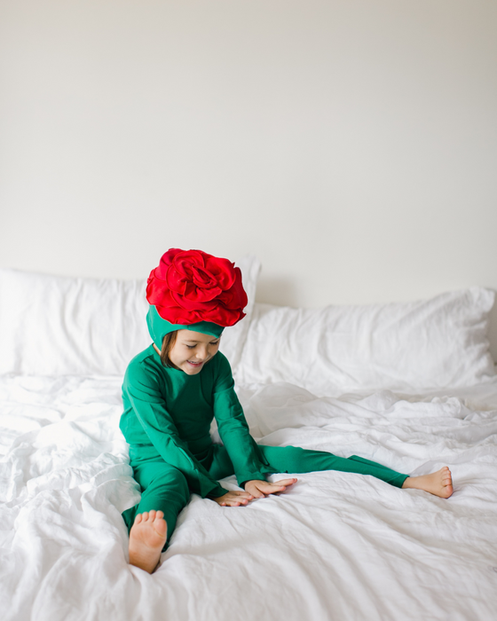 Red Rose Costume with Green Stem Pajamas by Band of the Wild