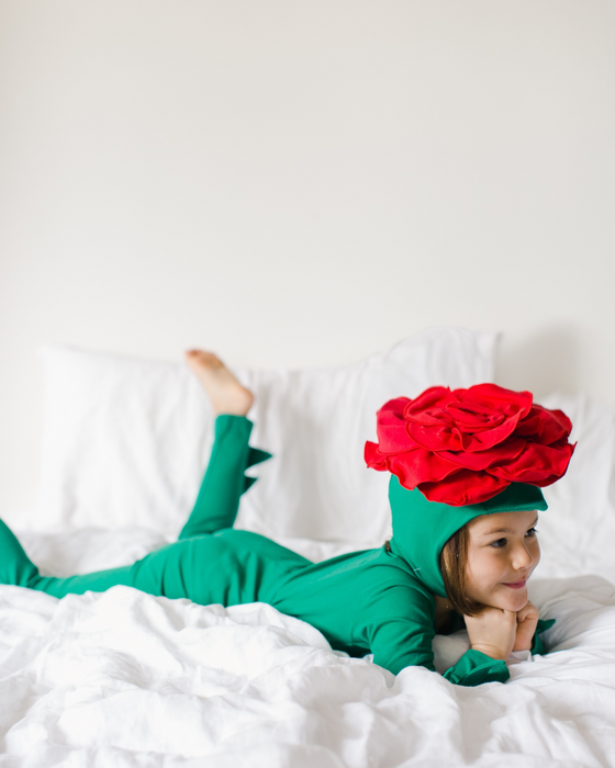 Red Rose Costume with Green Stem Pajamas by Band of the Wild