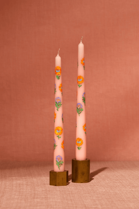 Spring & Mulberry Chocolate Handpainted Candles by Farm2Me