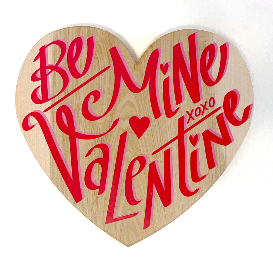 Heart-Shaped Valentine Maple Wood Serving Board