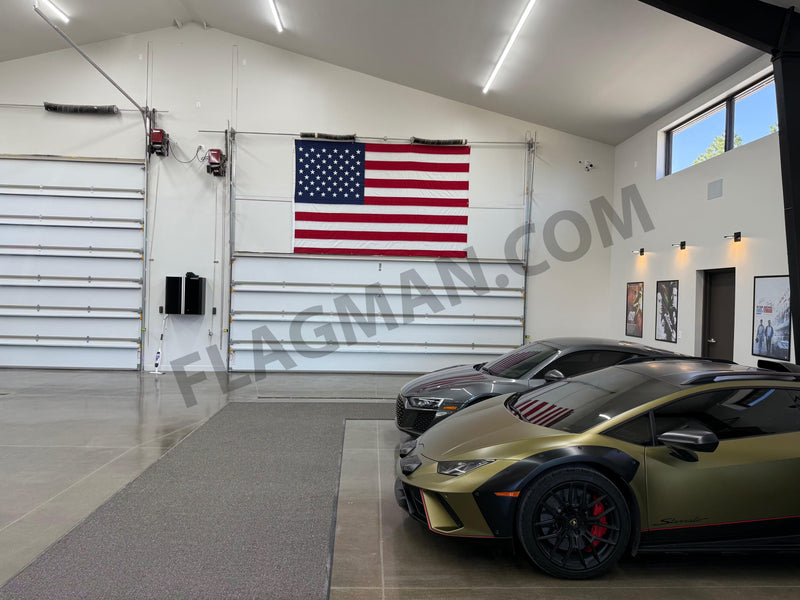 Nylon American Flag with Grommets Along Edges for Wall Hanging - Indoor or Outdoor *Made in USA*