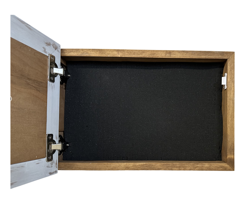 Decorative White Wolf Gun Cabinet Wall-Mounted & Lockable – Weapon Safe for Protective Gun Keeping & Household Defense Equipment