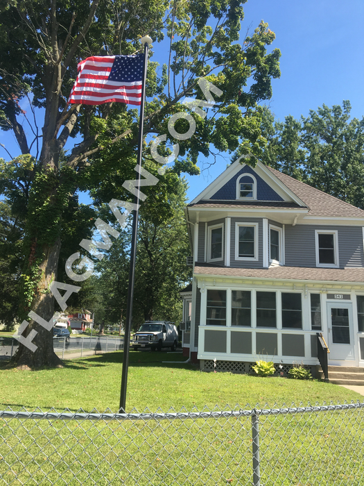 Aluminum Flagpole - External Rope - Heavy Duty, Lifetime Warranty - Made in USA