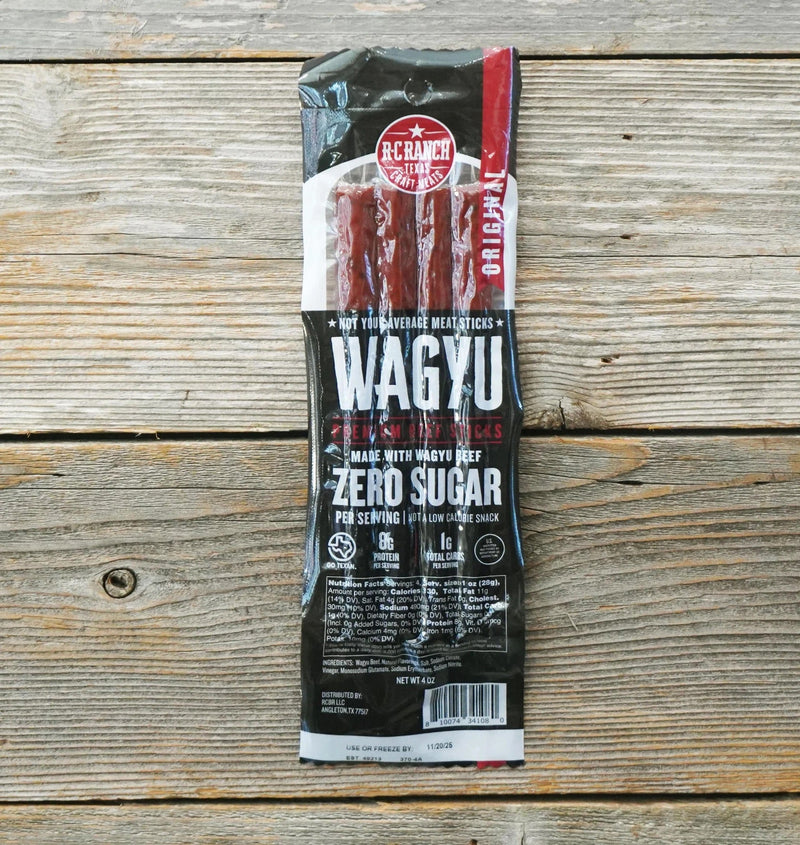 R-C Ranch Wagyu Beef Sticks - Original Zero Sugar by BeefJerky.com