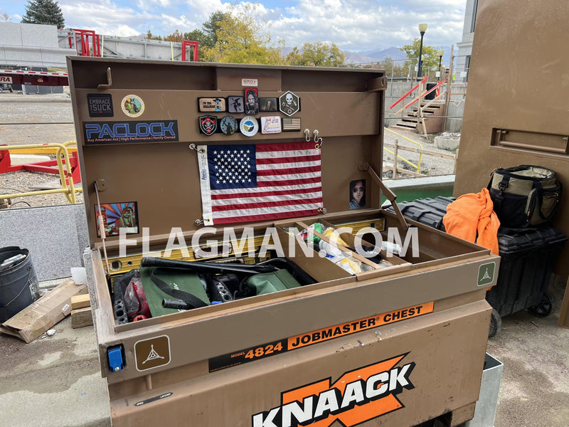 Nylon American Flag with Grommets Along Edges for Wall Hanging - Indoor or Outdoor *Made in USA*