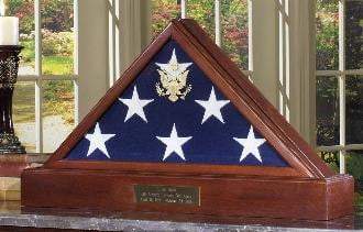 MEMORIAL FLAG CASE , MEMORIAL FLAG DISPLAY CASE AMERICAN WALNUT FLAG CASE PEDESTAL FOR 5 X 9.5 FLAG, MEMORIAL FLAG CASE , MEMORIAL FLAG DISPLAY CASE AMERICAN WALNUT FLAG, The Military Gift Store, Burial Flag Cases