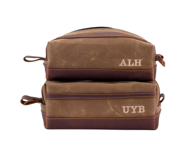 Waxed Canvas Toiletry Bag - Lifetime Leather Co