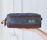 Waxed Canvas Toiletry Bag - Lifetime Leather Co