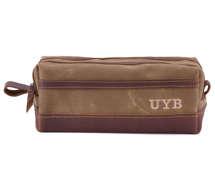 Waxed Canvas Toiletry Bag - Lifetime Leather Co