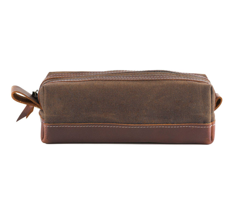 Waxed Canvas Toiletry Bag - Lifetime Leather Co