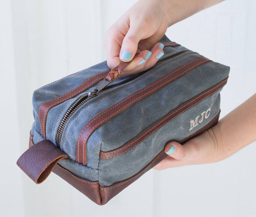Waxed Canvas Toiletry Bag - Lifetime Leather Co
