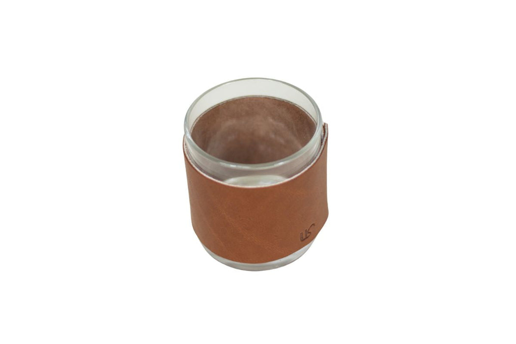 Leather Wrapped Whiskey Glass