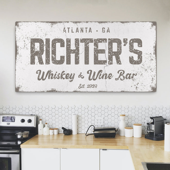 Personalized Whiskey And Wine Bar Sign Custom Bar Signs For Home Bar Perfect Man Cave Wall Decor Ideal Gift For Wine Lovers