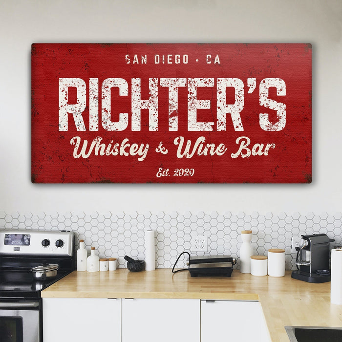 Whiskey And Wine Bar Sign Iii