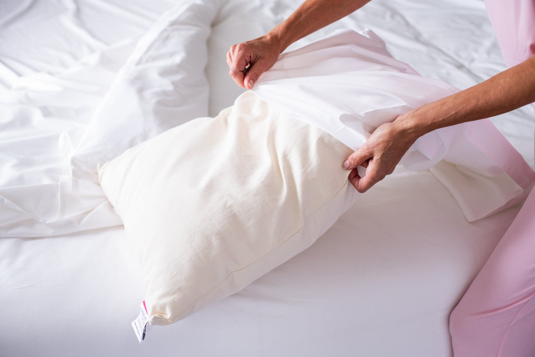 Natural Cotton Pillow With Wool Filling