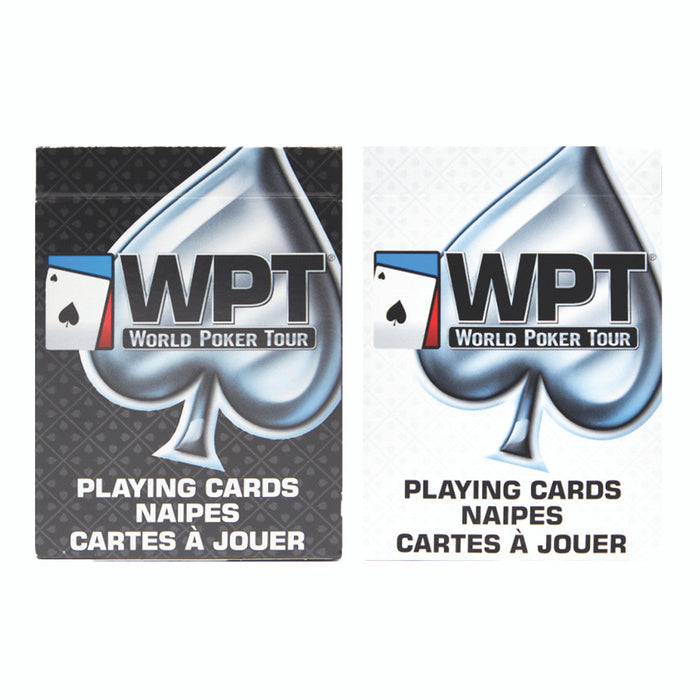 Bee Royal World Poker Tour (WPT) Playing Cards – Black & White with Red Seal