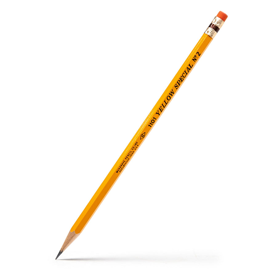 Single sharpened yellow 1101 Yellow Special No. 2 pencil