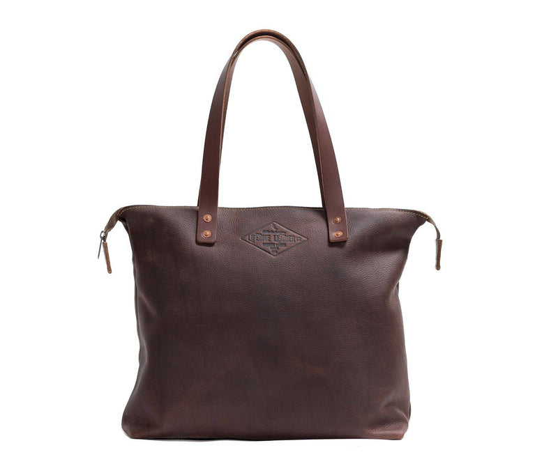 Lifetime Zippered Tote - Pebble - Lifetime Leather Co
