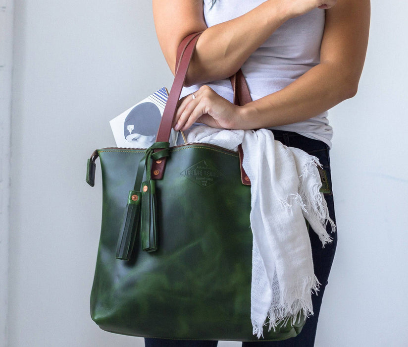 Lifetime Zippered Tote - Lifetime Leather Co