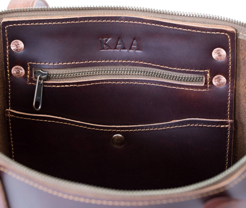 Lifetime Zippered Tote - Pebble - Lifetime Leather Co