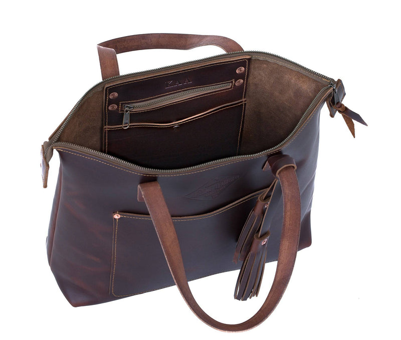 Lifetime Zippered Tote - Pebble - Lifetime Leather Co