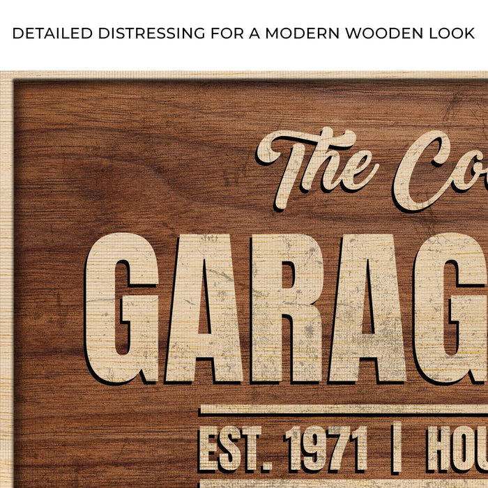 Rustic Garage Bar Wood Sign