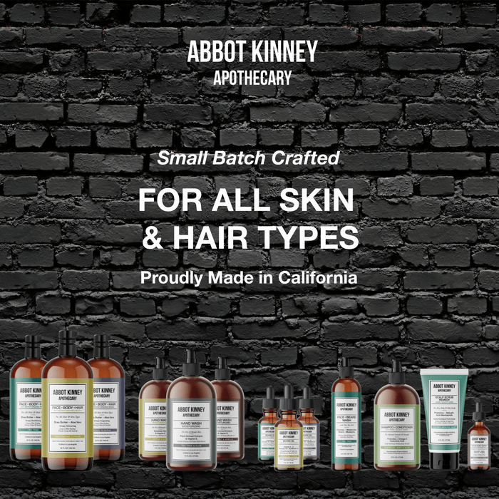 Abbot Kinney Apothecary Face + Beard Wash with Tea Tree Oil - 8 FL OZ - Face, Beard, and Shave Gel (UPC 850034020358) Men's Grooming Los Angeles Brands 